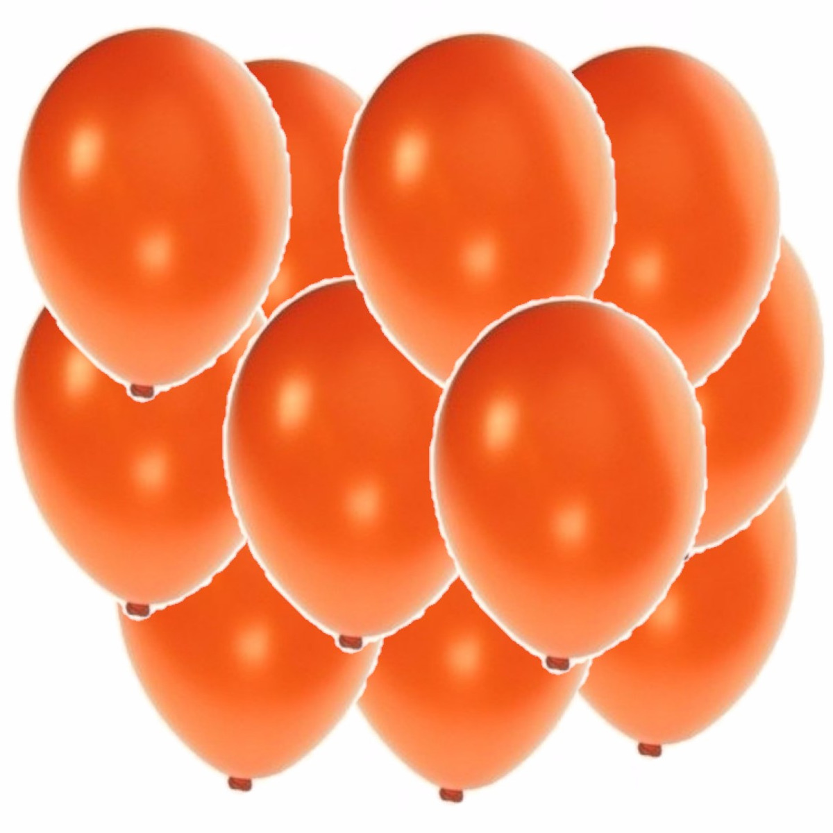 100x stuks metallic oranje ballonnen 36 cm