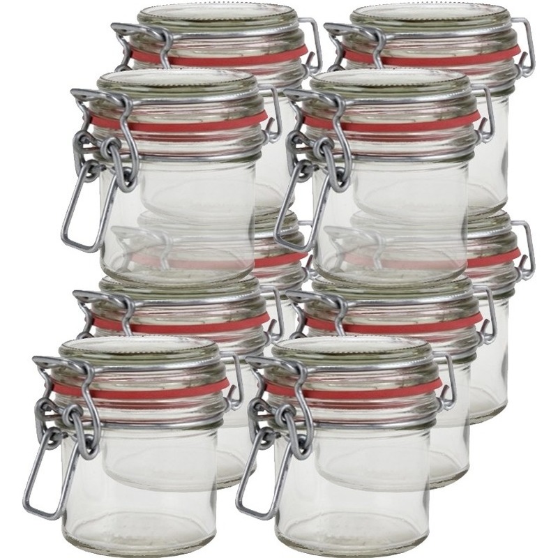 beeld Ontaarden gans 10x Hobby/DIY mini glazen weckpotjes 100 ml bruiloft bedankjes - Action  products - Primodo warenhuis