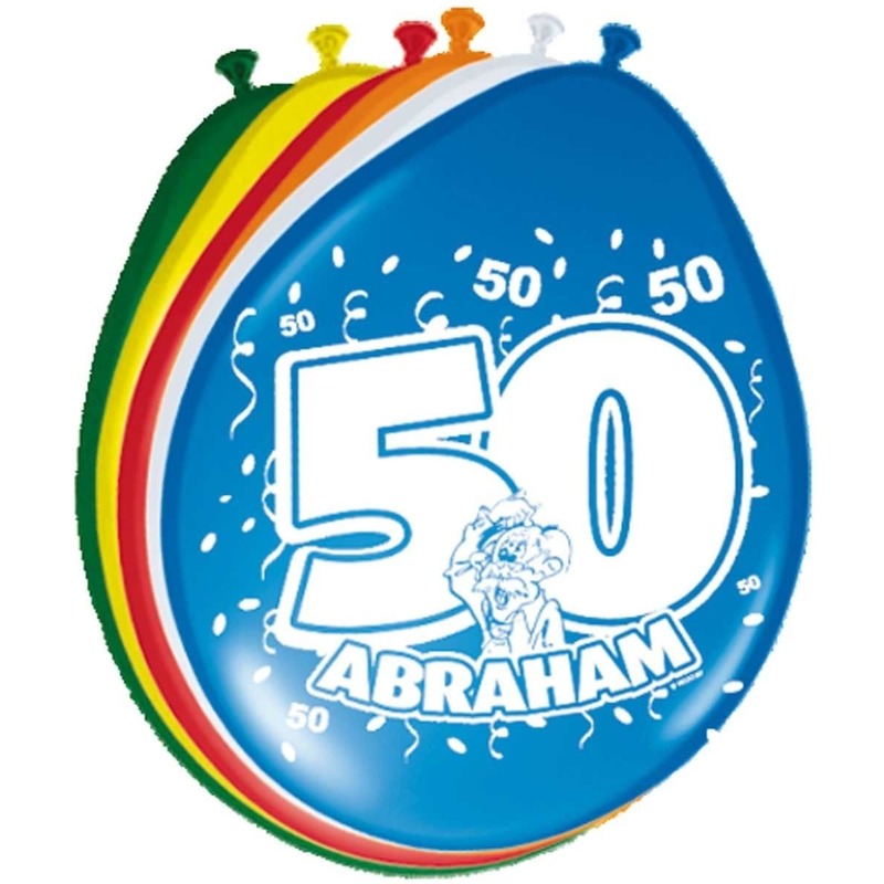 16x stuks Verjaardag Ballonnen 50 jaar Abraham