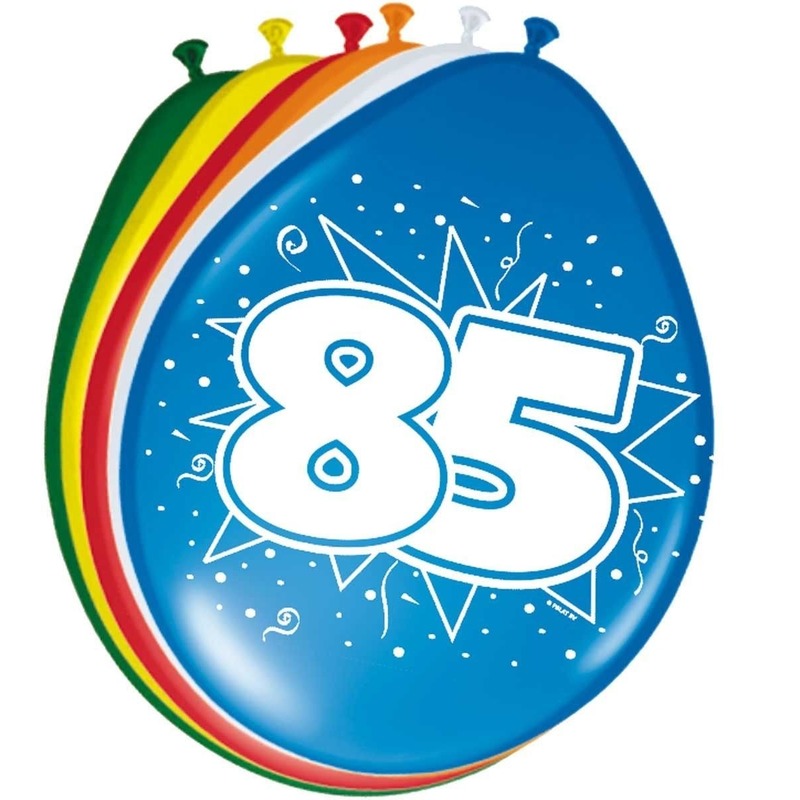 16x stuks Verjaardag Ballonnen 85 jaar