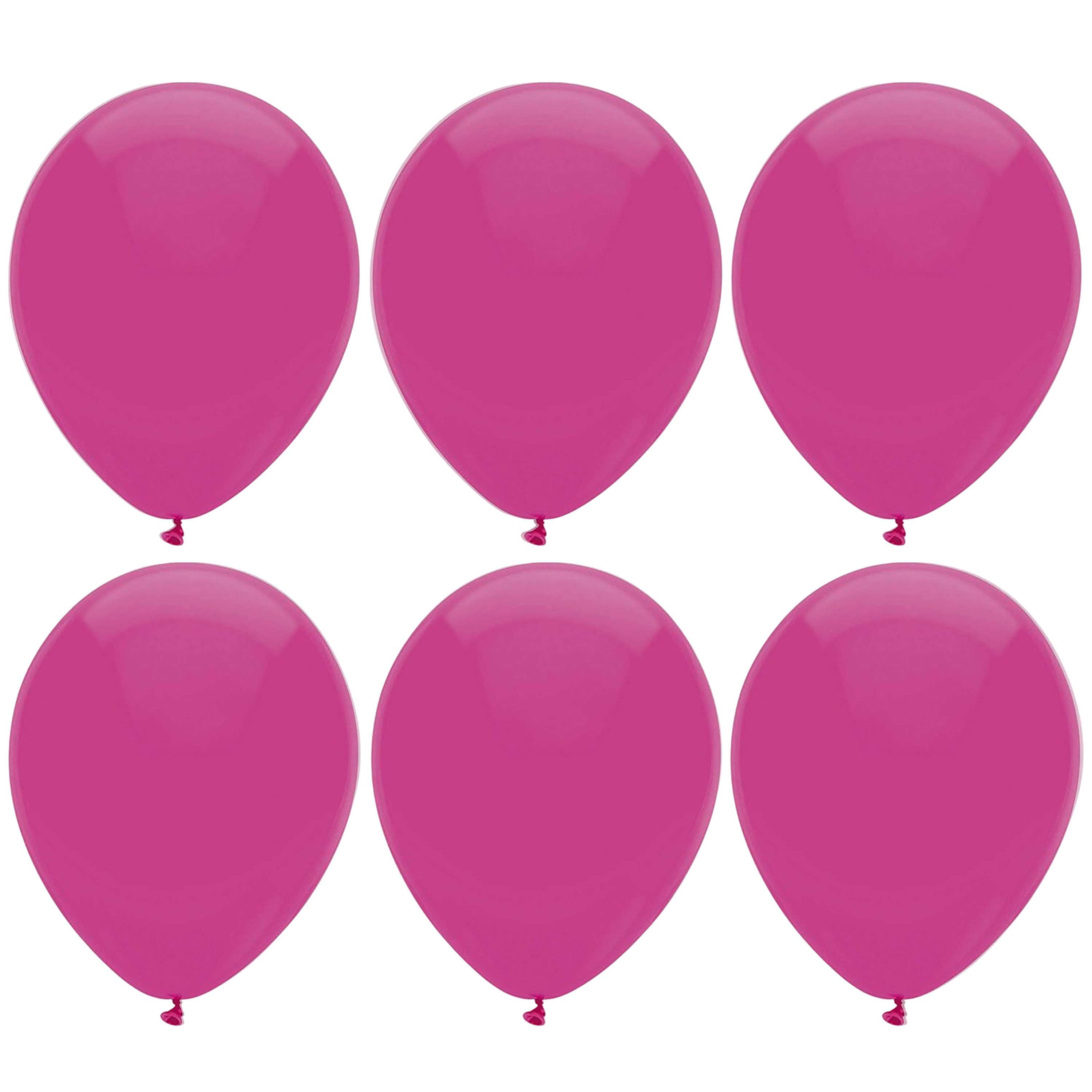 Ballonnen verjaardag/thema feest - 200x stuks - donkerroze - 29 cm