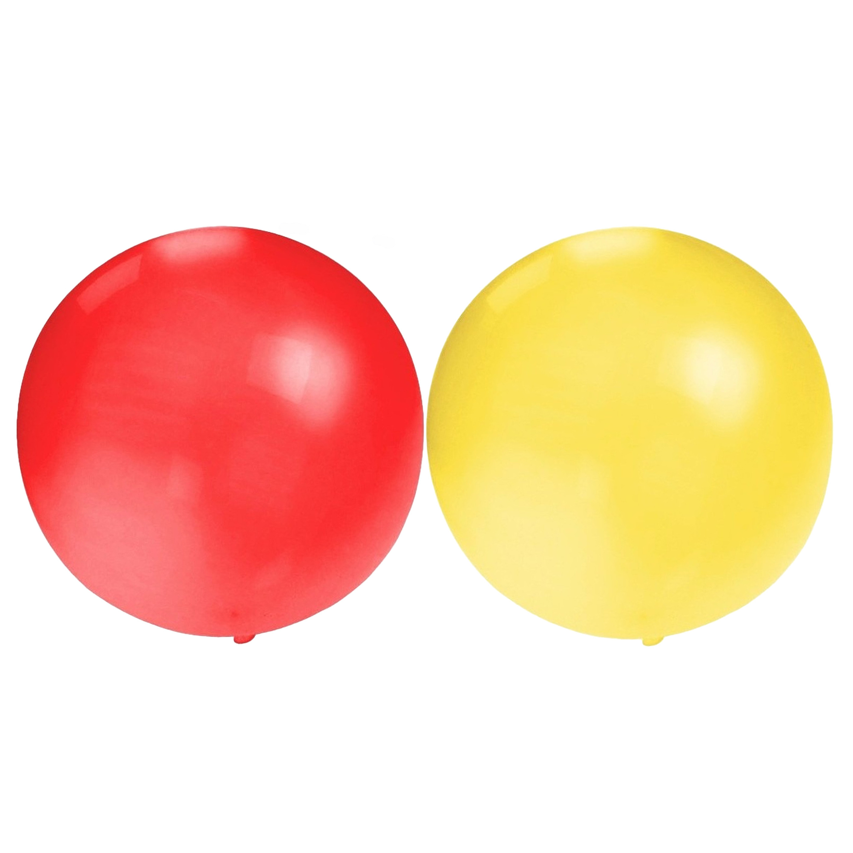 Bellatio Decorations 10x groot formaat ballonnen rood en geel met diameter 60 cm
