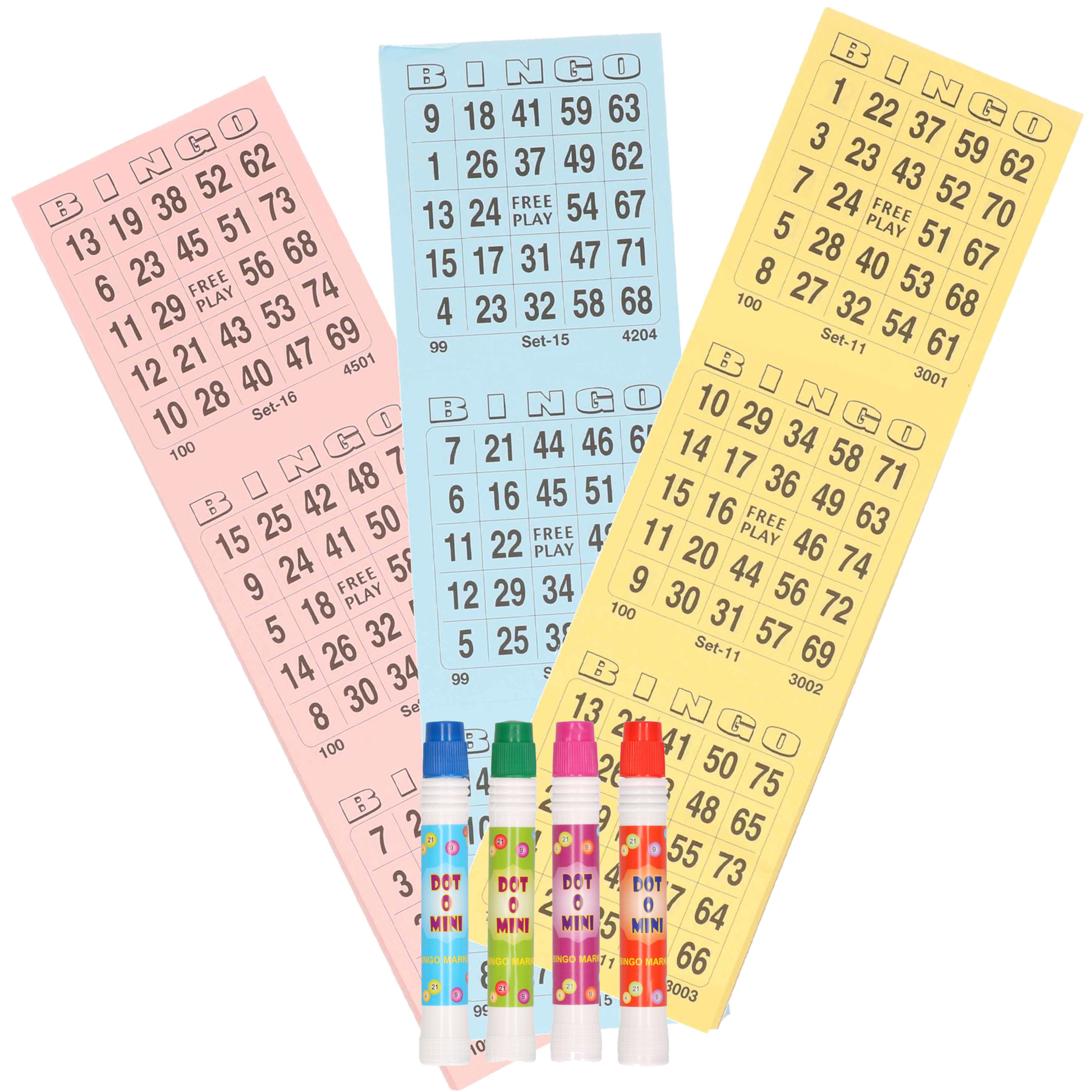 Geval Naar behoren Een effectief Bingo spel accessoires set nummers 1-75/150x bingokaarten/4x bingostiften -  Primodo warenhuis
