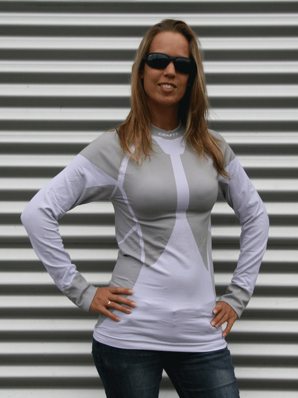 Thermo kleding wit met grijs dames merk Craft - Primodo warenhuis