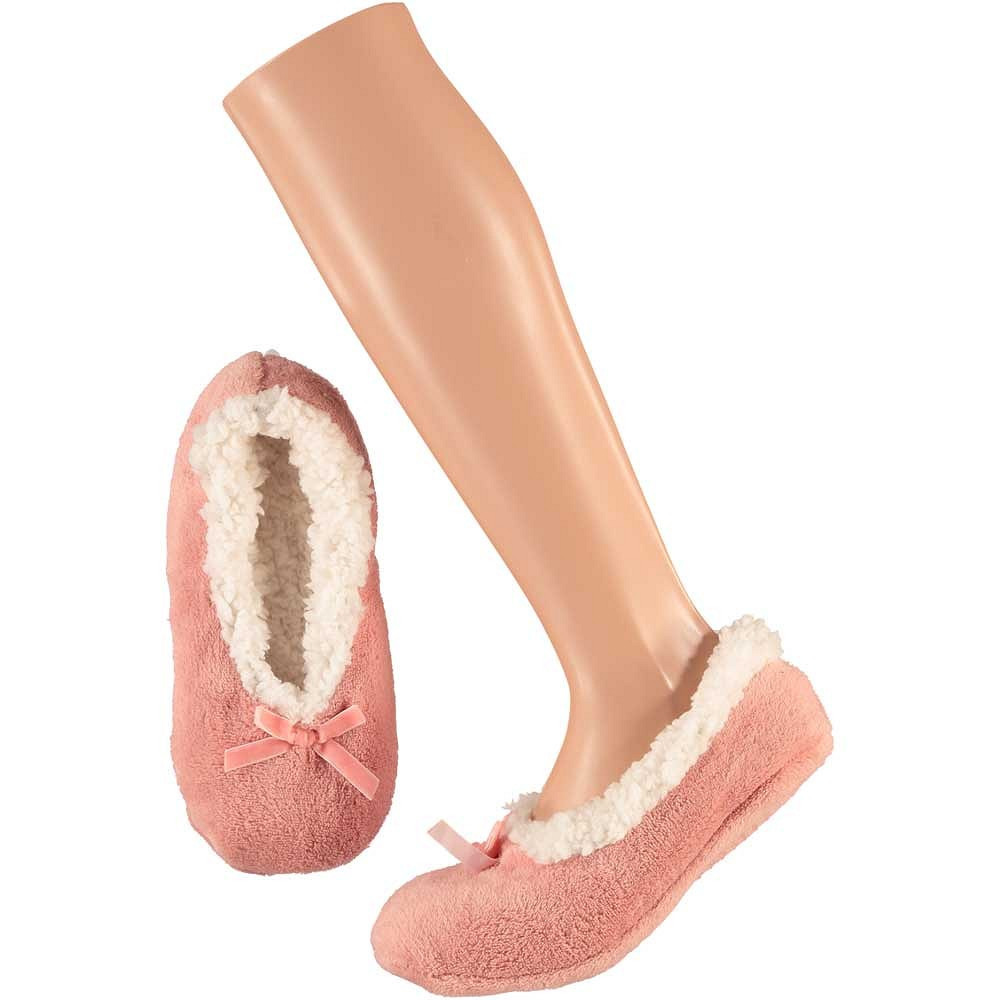 Dames ballerina sloffen/pantoffels roze maat 40-42