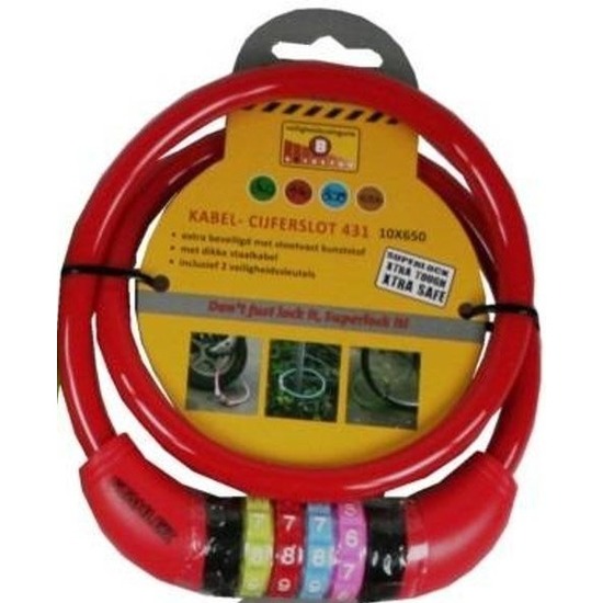 Kabelslot met rood 10 x 650 mm - Action products - Primodo warenhuis