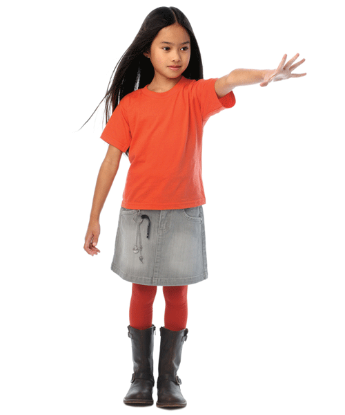Kinderkleding Kinder t-shirt oranje