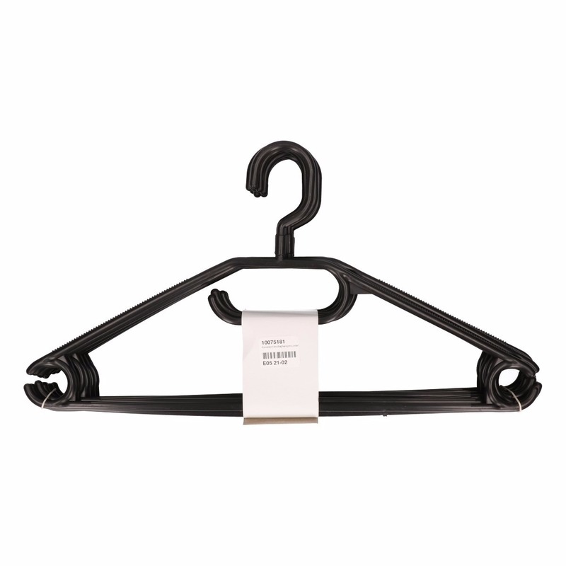 genezen straal dubbel Kunststof kledinghangers zwart 10 stuks - Action products - Primodo  warenhuis