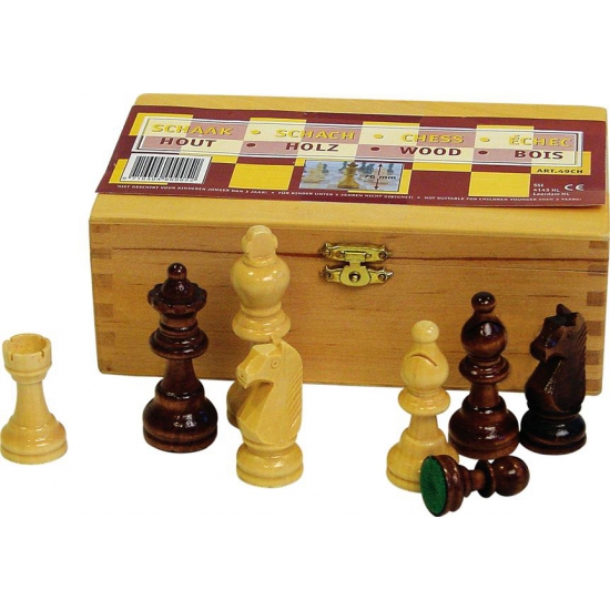 Schep Postbode pik Luxe houten schaakstukken 8.3 cm - Action products - Primodo warenhuis