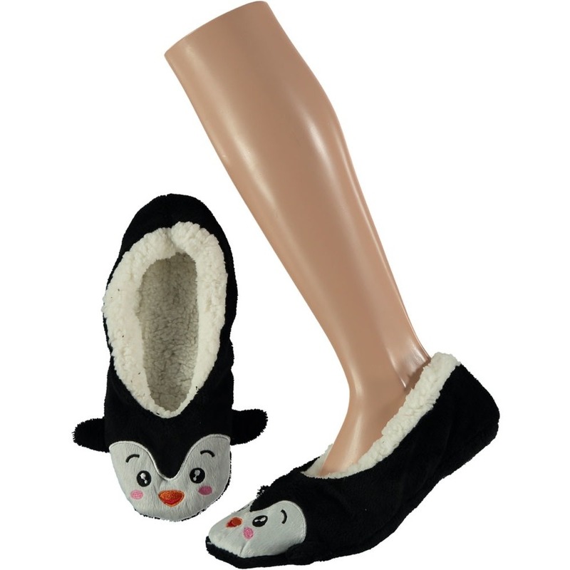 Meisjes ballerina pantoffels/sloffen pinguin