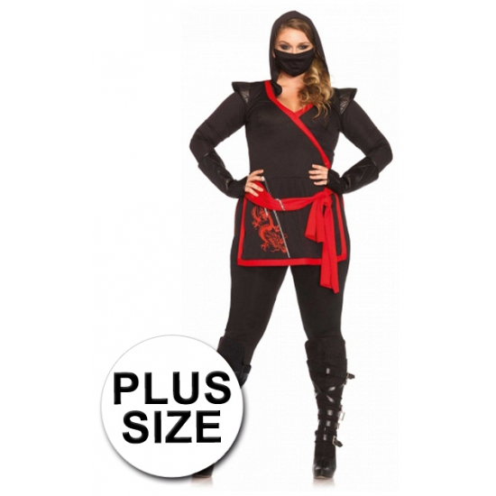 Ninja kostuum voor dames grote maten kopen