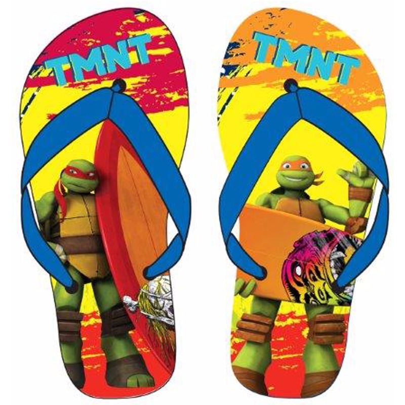 Ninja Turtles teenslippers rood/oranje/blauw voor kinderen