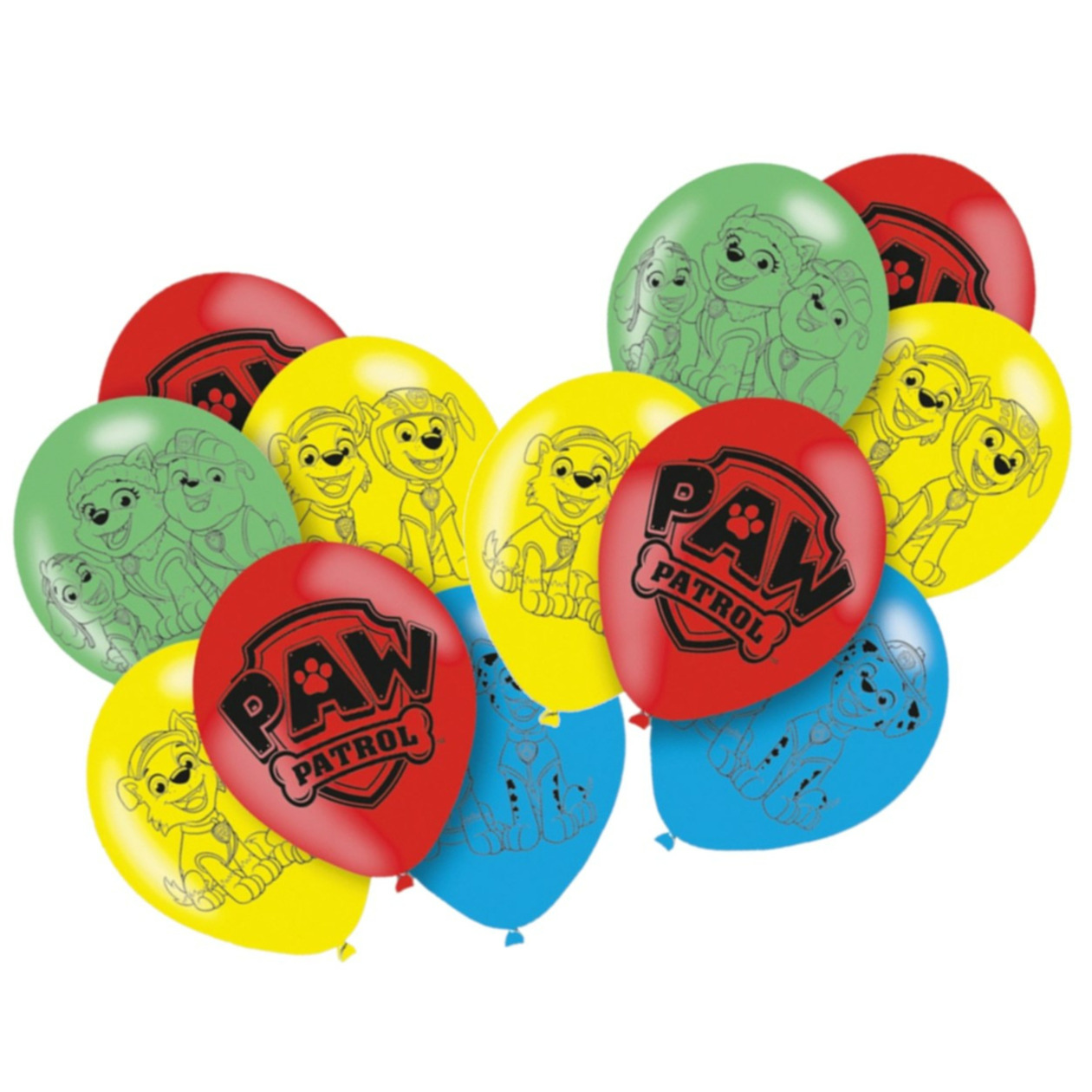 Paw Patrol themafeest ballonnen - 18x - gekleurd - 28 cm - voor kinderen