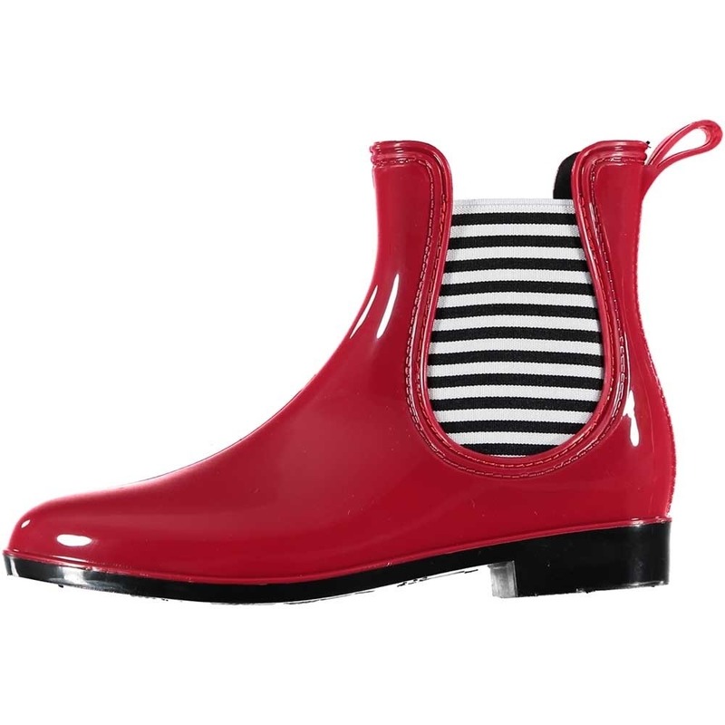 Rode korte dames regenlaarzen chelsea boots