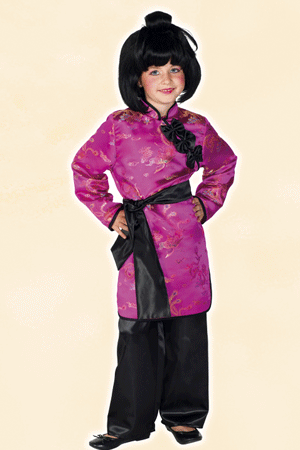 Carnavalskostuum Roze geisha kostuum voor meisjes
