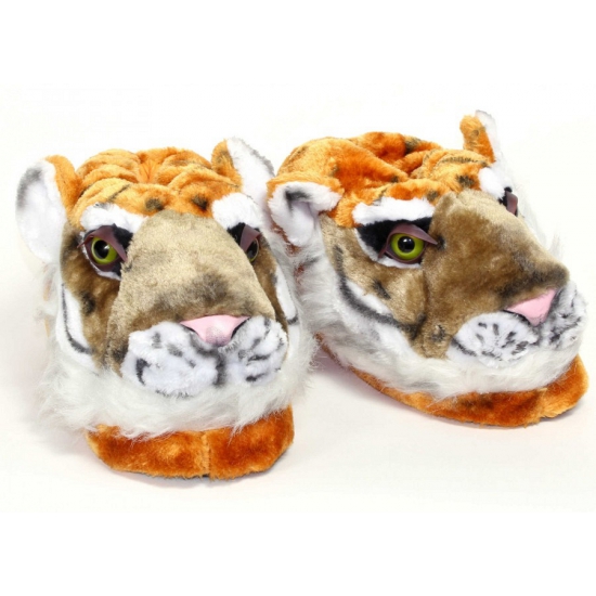 Volwassenen dierensloffen - pantoffels tijger