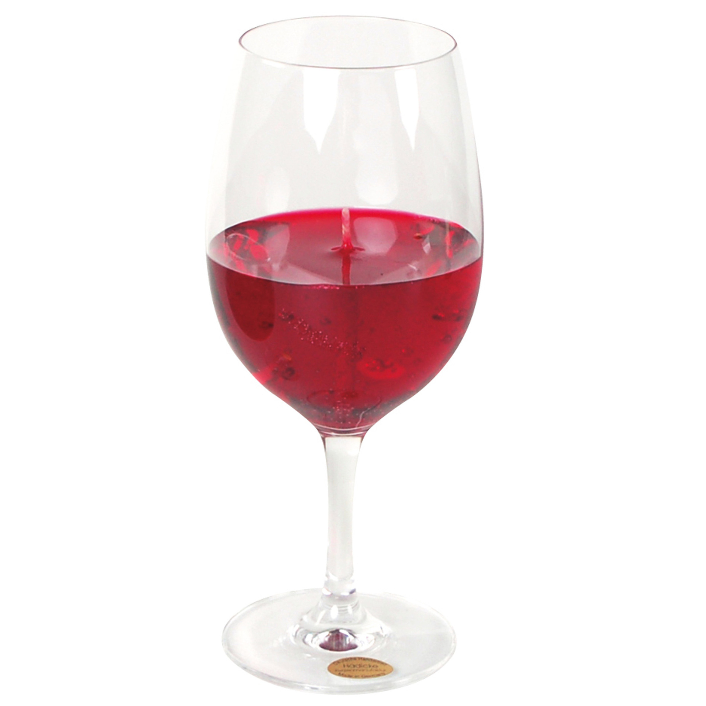 Wijnglas gadget/kado Wijnkaars - geurkaars - H21 cm - rode wijn