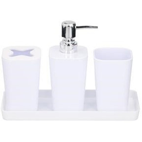 op vakantie Nodig hebben Legacy Witte badkamer set 4delig - Action products - Primodo warenhuis