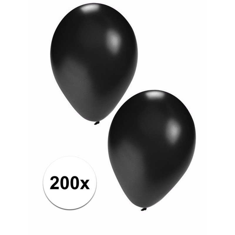 Zwarte ballonnen 200 stuks