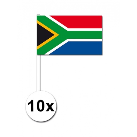 Landen Zwaaivlaggetjes Zuid Afrika 10x