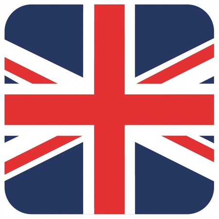 15x Bierviltjes Groot Brittannie vlag vierkant