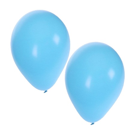 Versiering 25 Lichtblauwe ballonnen