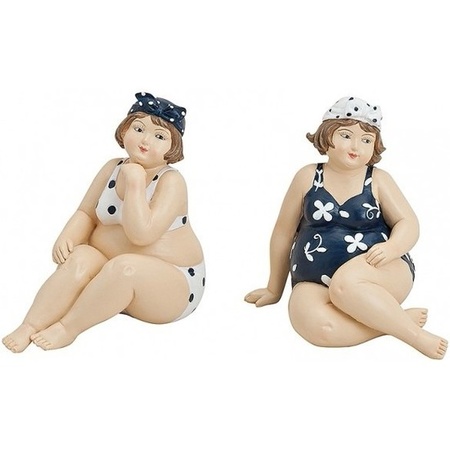 bundel breuk visueel 2x Dikke dames beeldjes 12 cm in badkleding - Action products - Primodo  warenhuis
