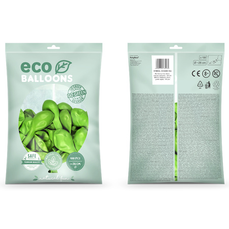 300x Lichtgroene ballonnen 26 cm eco/biologisch afbreekbaar - Milieuvriendelijke ballonnen