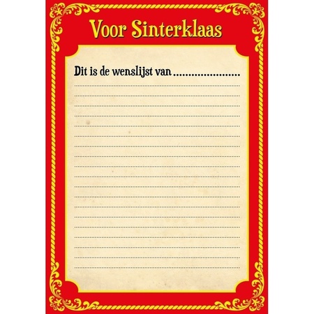 30x Papieren school Sinterklaasfeest kleurplaat placemats