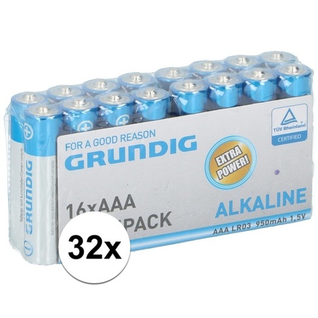 32x Grundig AAA batterijen alkaline  - Action products