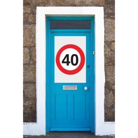 40 years traffic sign doorposter