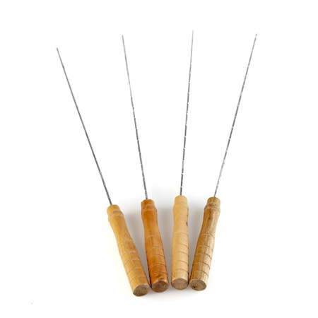 4x pieces Barbecue/BBQ skewers 45 cm