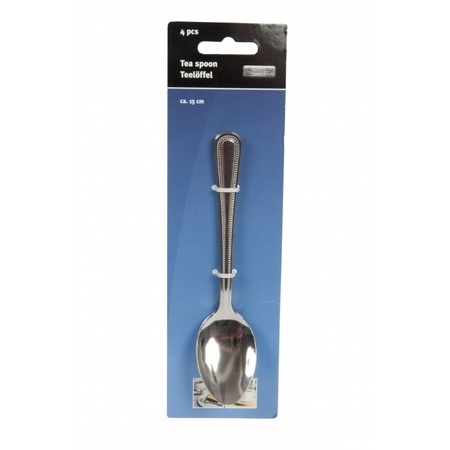 4x thea/dessertspoons stainless steel 15 cm