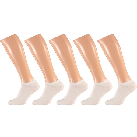 5x Pair white sneaker/ankle socks for men size EU 41-46