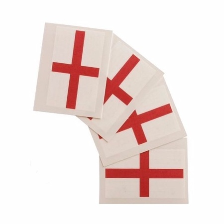 6 Engelse vlag tattoo stickers