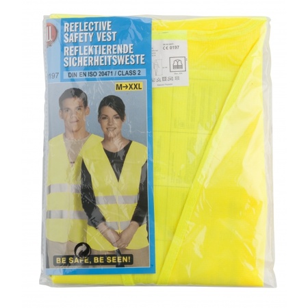 Safety vests yellow for adults