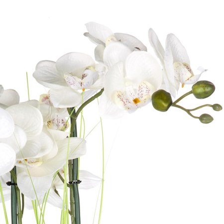Atmosphera Orchid artificial flower plant - white - H53 x B37 cm