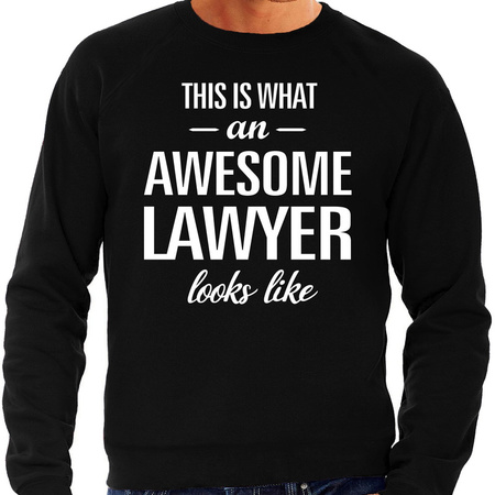 Awesome lawyer / advocaat cadeau sweater zwart heren