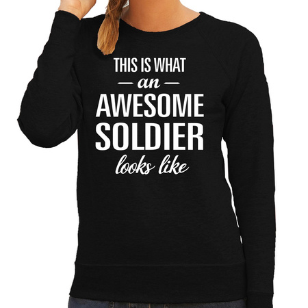 Awesome soldier / soldaat cadeau sweater / trui z