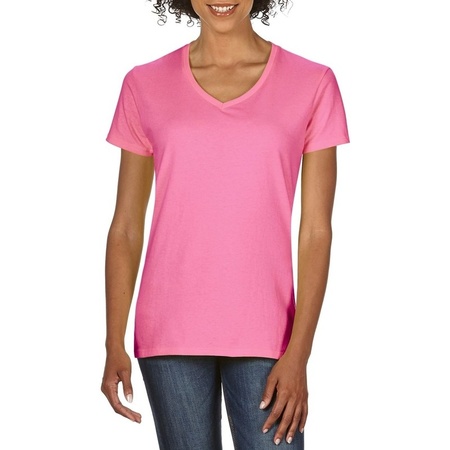 huis Onmogelijk Gezond Basic V-hals t-shirt licht roze voor dames - Primodo warenhuis