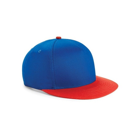 Beechfield cap royal blue with red