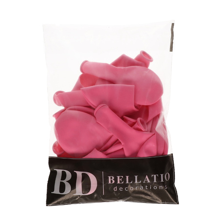 Bellatio decorations - Ballonnen knalroze/felroze 100x stuks rond 27 cm