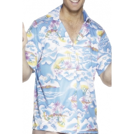 Carnavalskostuum Blauw hawaii shirt