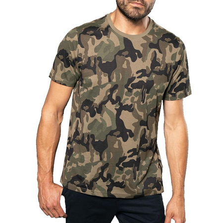 Camouflage t-shirt met korte mouwen voor heren herenkleding