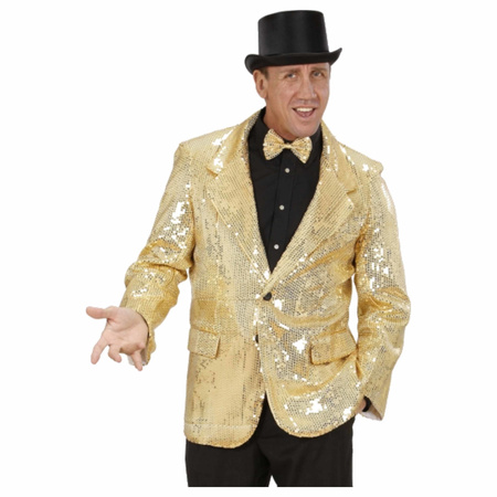 Carnavalskostuum Colbert pailletten goud
