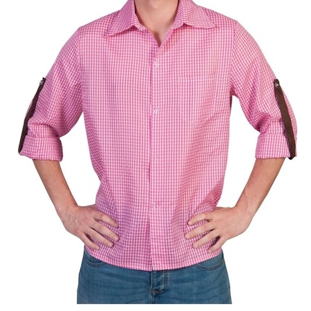 Geruite cowboy overhemden in het roze