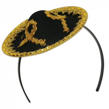 Mini sombrero op haarband voor dames
