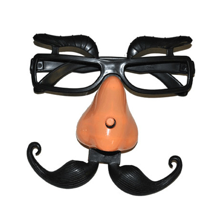 Fopneus/Fun bril met neus en wenkbrauwen