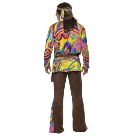 Carnavalskostuum Gekleurd hippie pak voor heren