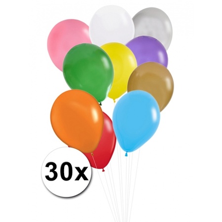 Voordeelset gekleurde ballonnen 30x